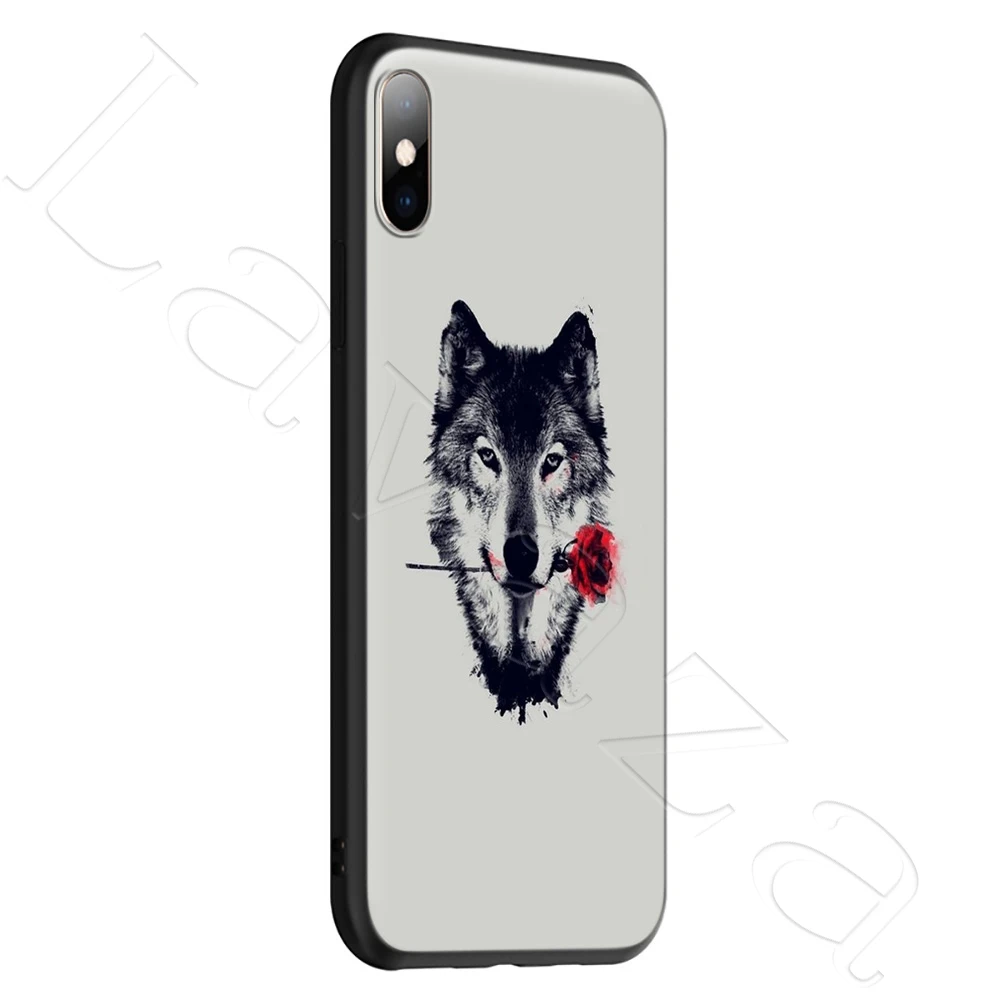 Мягкий ТПУ чехол Lavaza с изображением животного льва волка для iPhone 12 Mini 11 Pro XS Max XR X 8 7