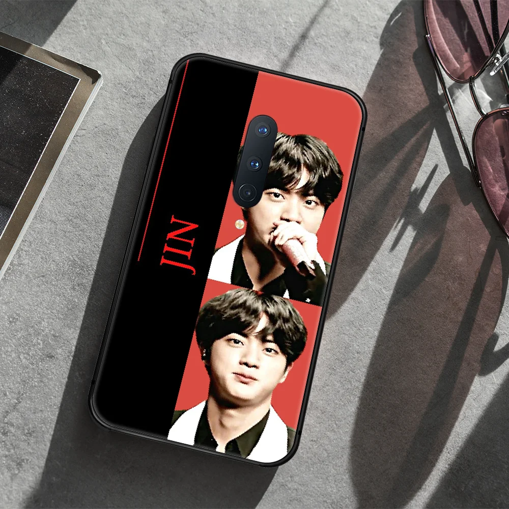 

Bangtan Boys Kim Seok Jin Phone Case Cover Hull For 1+ Oneplus 5T 6 6T 7 7T 8 8T Pro black Etui Trend Cell Silicone Back Tpu
