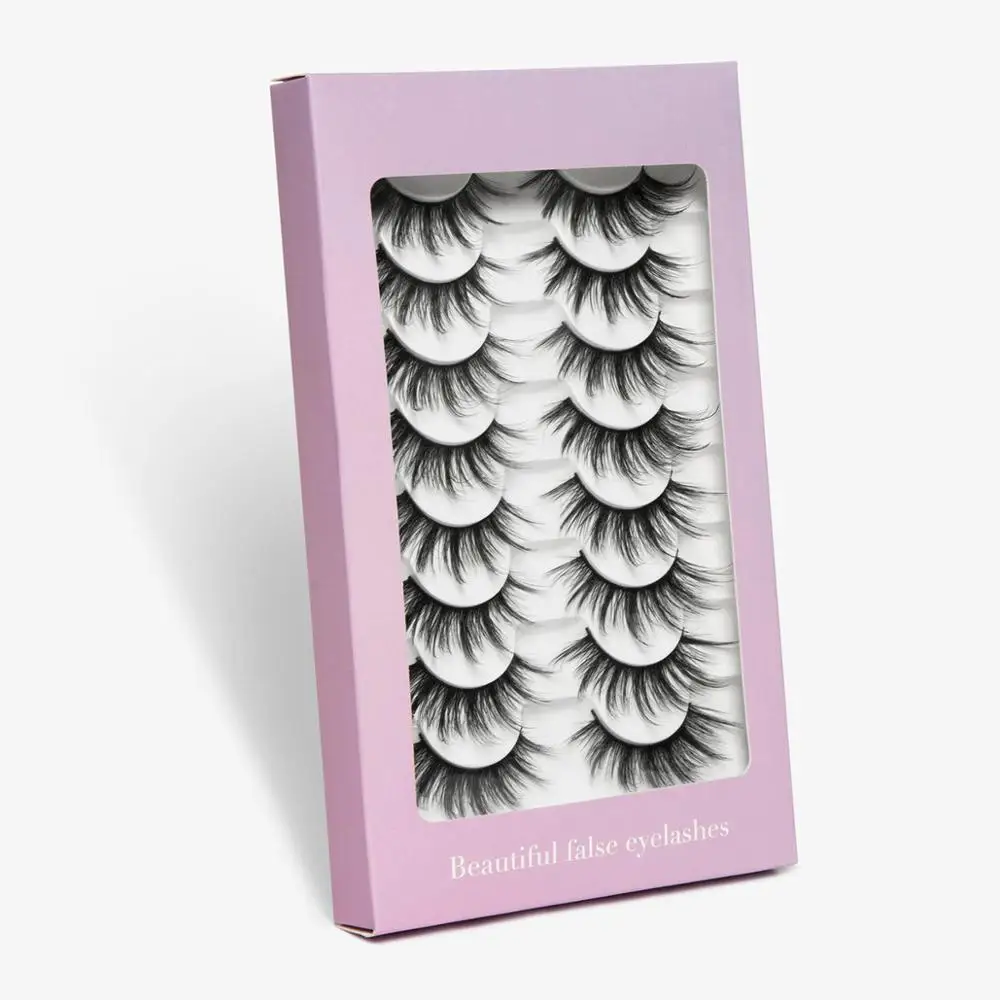 ISEEN 8 пар 3D норковые накладные ресницы натуральные пушистые драматические