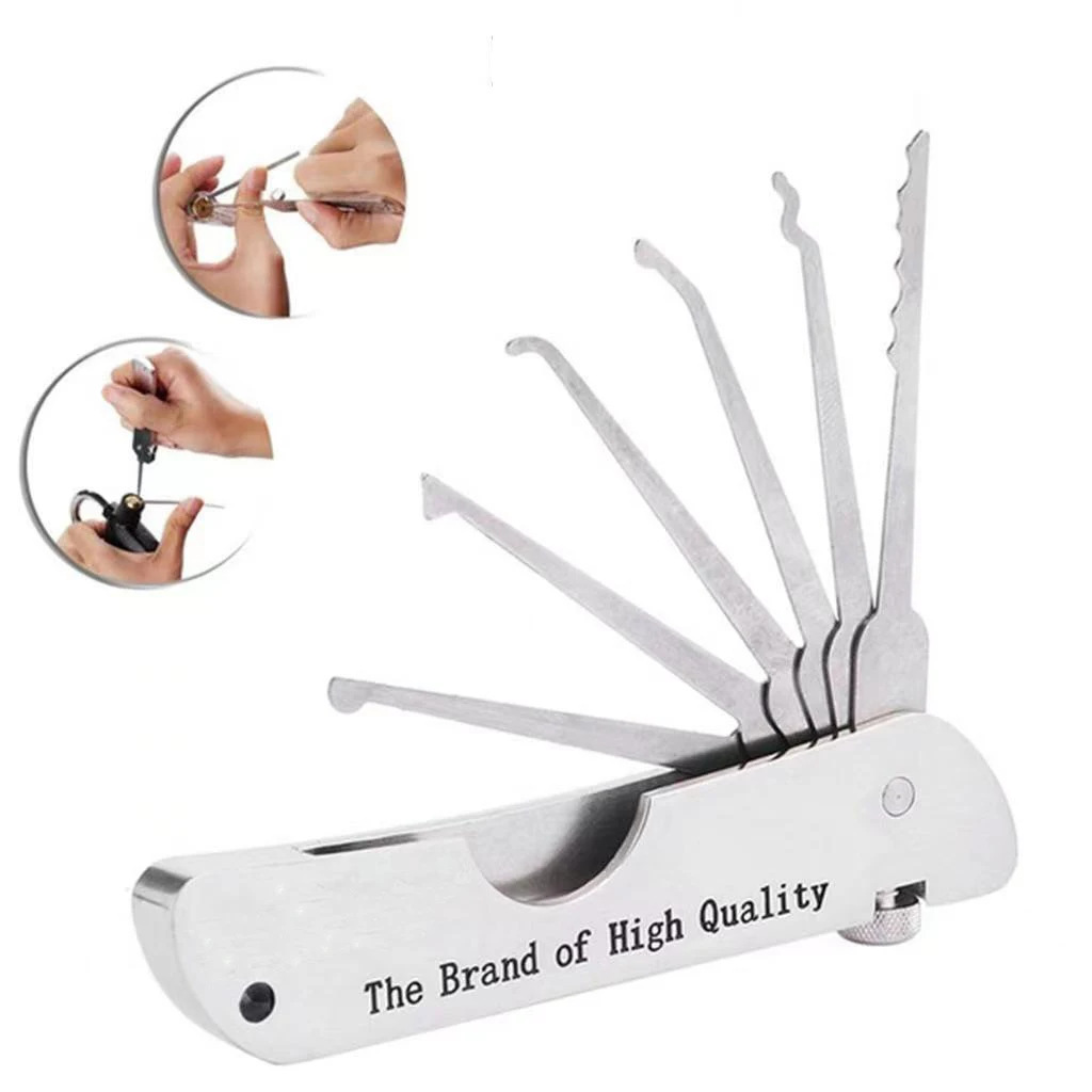 Набор инструментов для открытия дверного замка складной инструмент 6 в 1 из