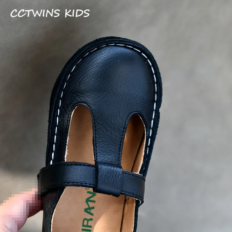 

CCTWINS Kids Shoes 2020 Autumn Baby Girls Brand Mary Jane Children Fashion Black Flat Toddlers Genuine Leather Shoes GM2710