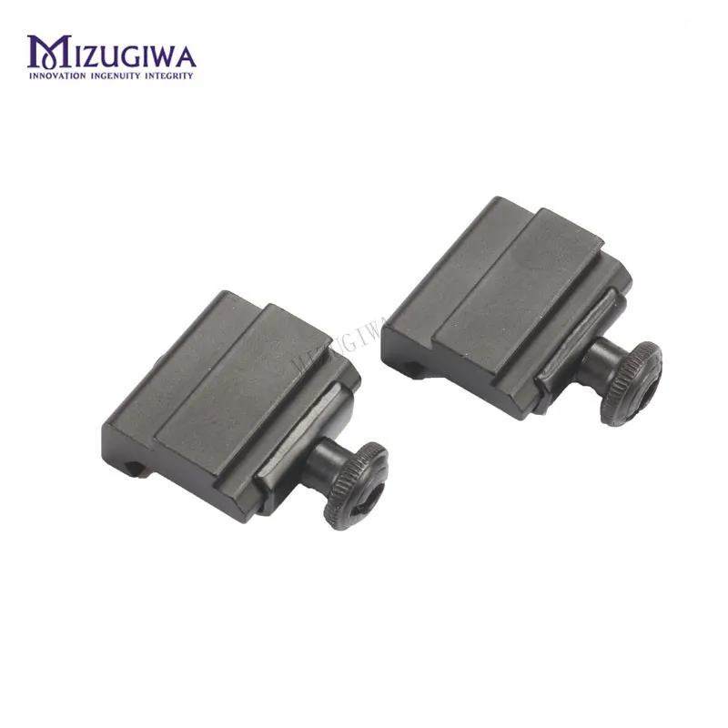 1 Pair Flat Top 20mm to 11mm Weaver Picatinny To Dovetail Rail Adapter Base Mount Long 30mm Pistol Airsoft Hunting Caza | Спорт и