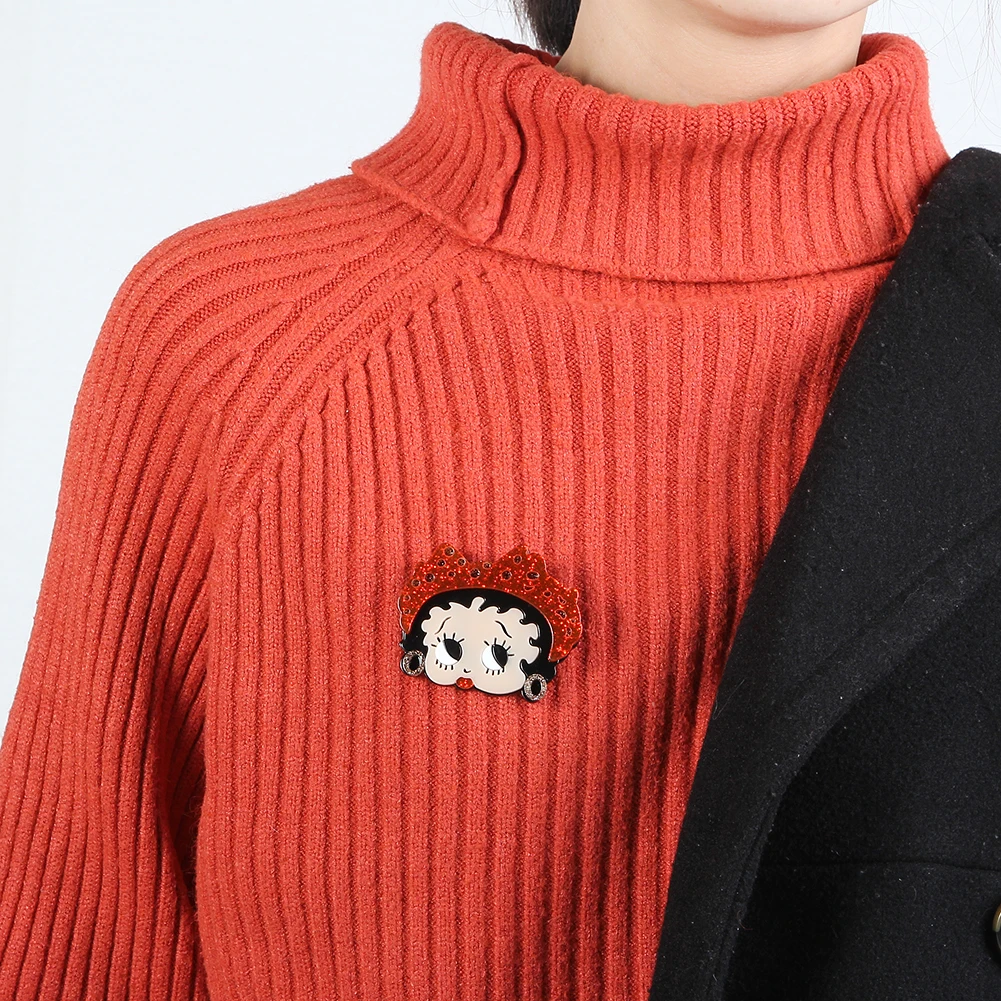 Модные Акриловые Броши с блестками для маленькой девочки женщин милая