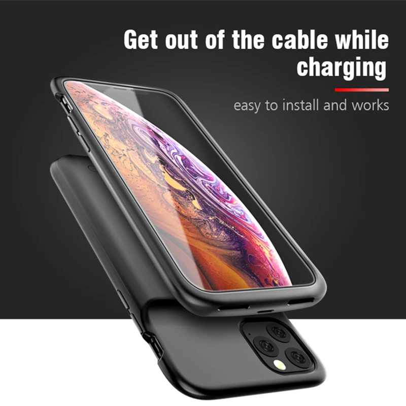 Чехол с внешним аккумулятором Leioua 5000 мАч для iPhone 11Pro 11pro Max чехол резервной
