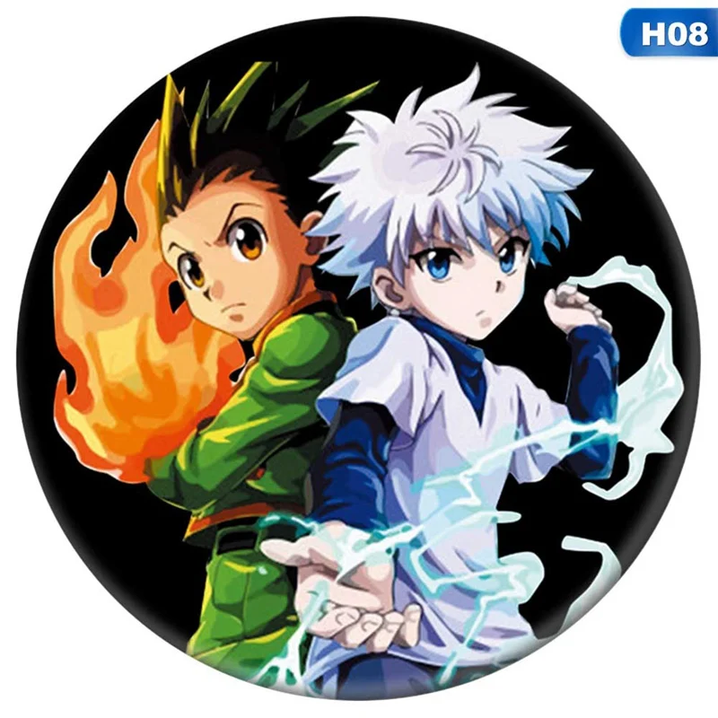 

Cosplay Badges Gon Freecss Brooch Icon Collection Bags Killua Zoldyck Kurapika Breastpin for Backpacks