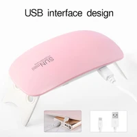 mini uv led nail lamp portable gel light mouse shape pocket size nail dryer with usb cable for all gel polish