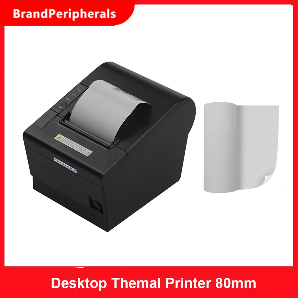 Настольный термопринтер 80 мм USB термопечать бумаги функция автоматической резки