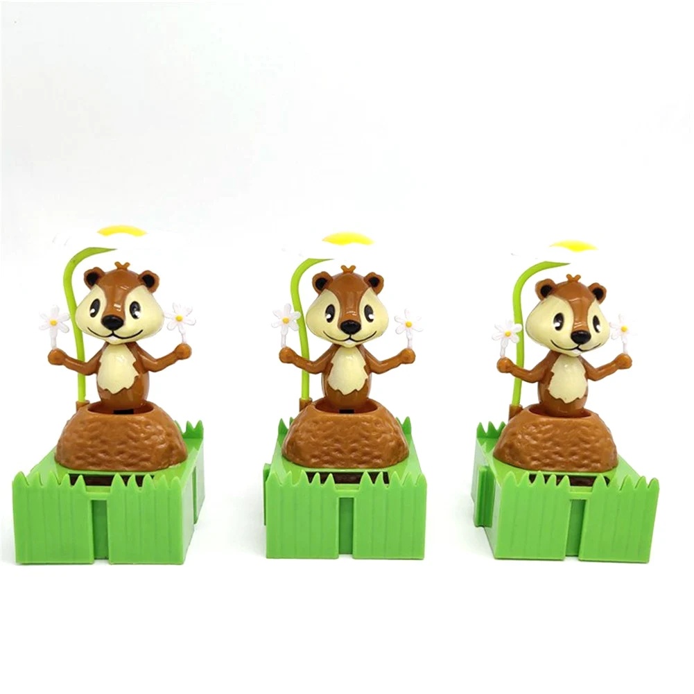 Милый Белка автомобиль Декор солнечной энергии танцы животных танцор качая