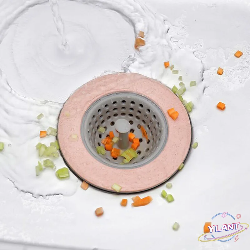 Colector de residuos de cocina, coladores y coladores de ba&ntilde;o, drenaje de suelo, colador de fregadero de silicona, filtro de desag&uuml;e de fregadero, 1 ud.-3