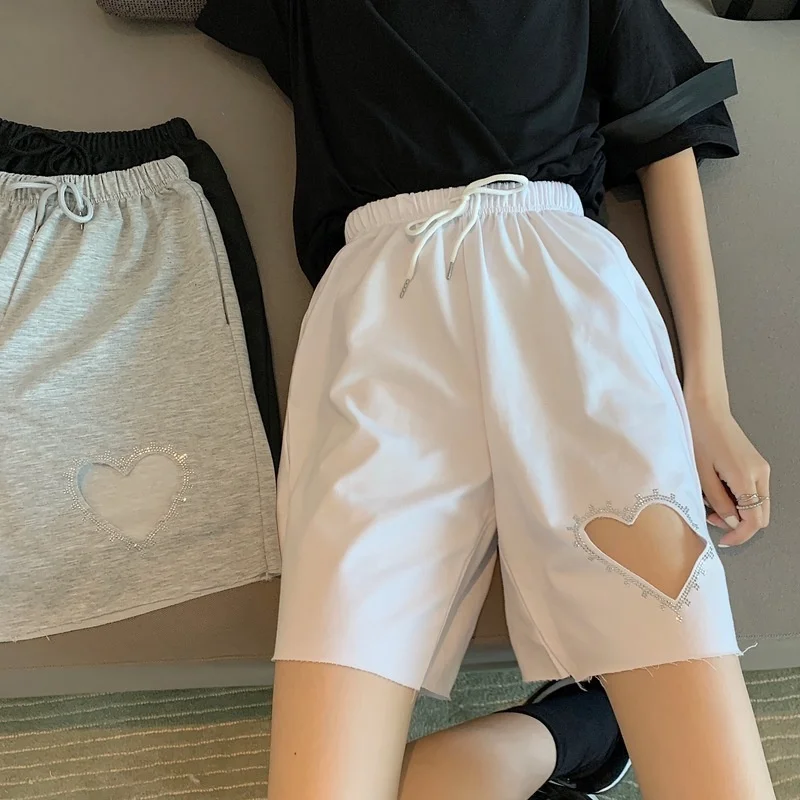

Real Shot Love Ripped Sports Casual Shorts