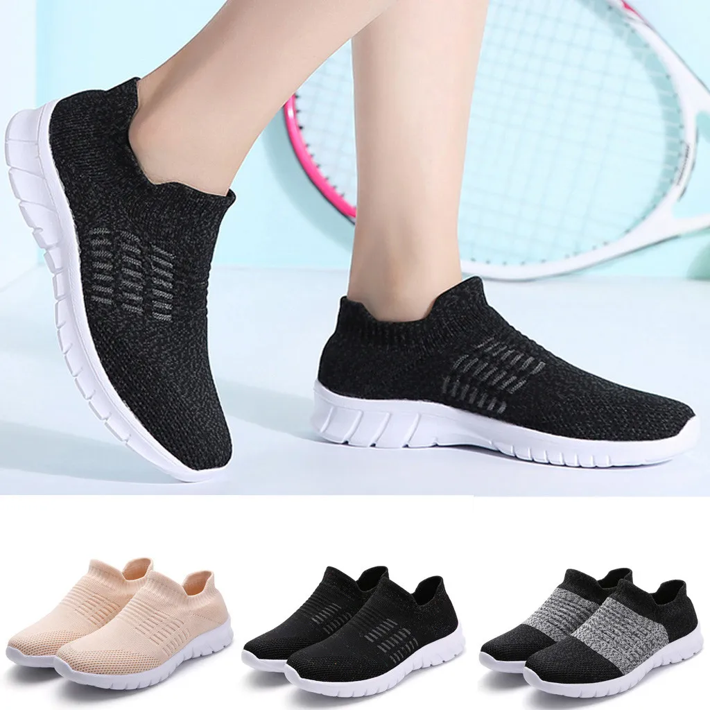 

Women's Casual Shoes Mesh Hollowed Out Breathable Soft Bottom Female Outdoor Authentic Fashionable Womens Shoes Flats