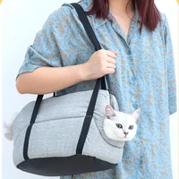portable pet cat bag carrier travel front bags outdoor breathable small dog handbag single shoulder oxford bag puppy products