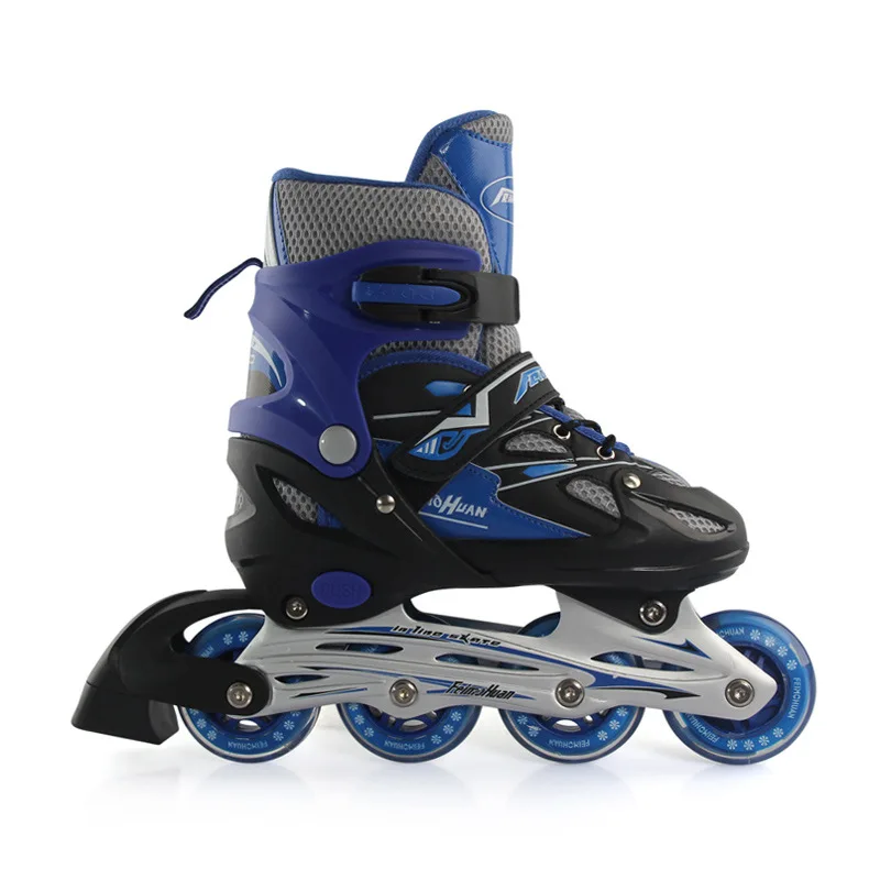 

Children's roller skates inline skates with full flash wheel adjustable aluminum alloy children's roller skates