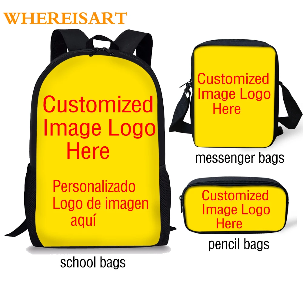 Комплект из 3 предметов школьные сумки детский рюкзак с индивидуальным принтом