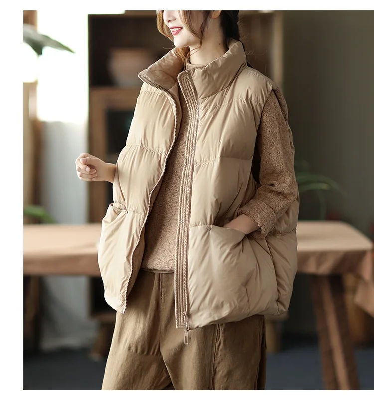 

Женский пуховик с воротником-стойкой, черный или белый легкий пуховик на молнии, Осень-зима 2021