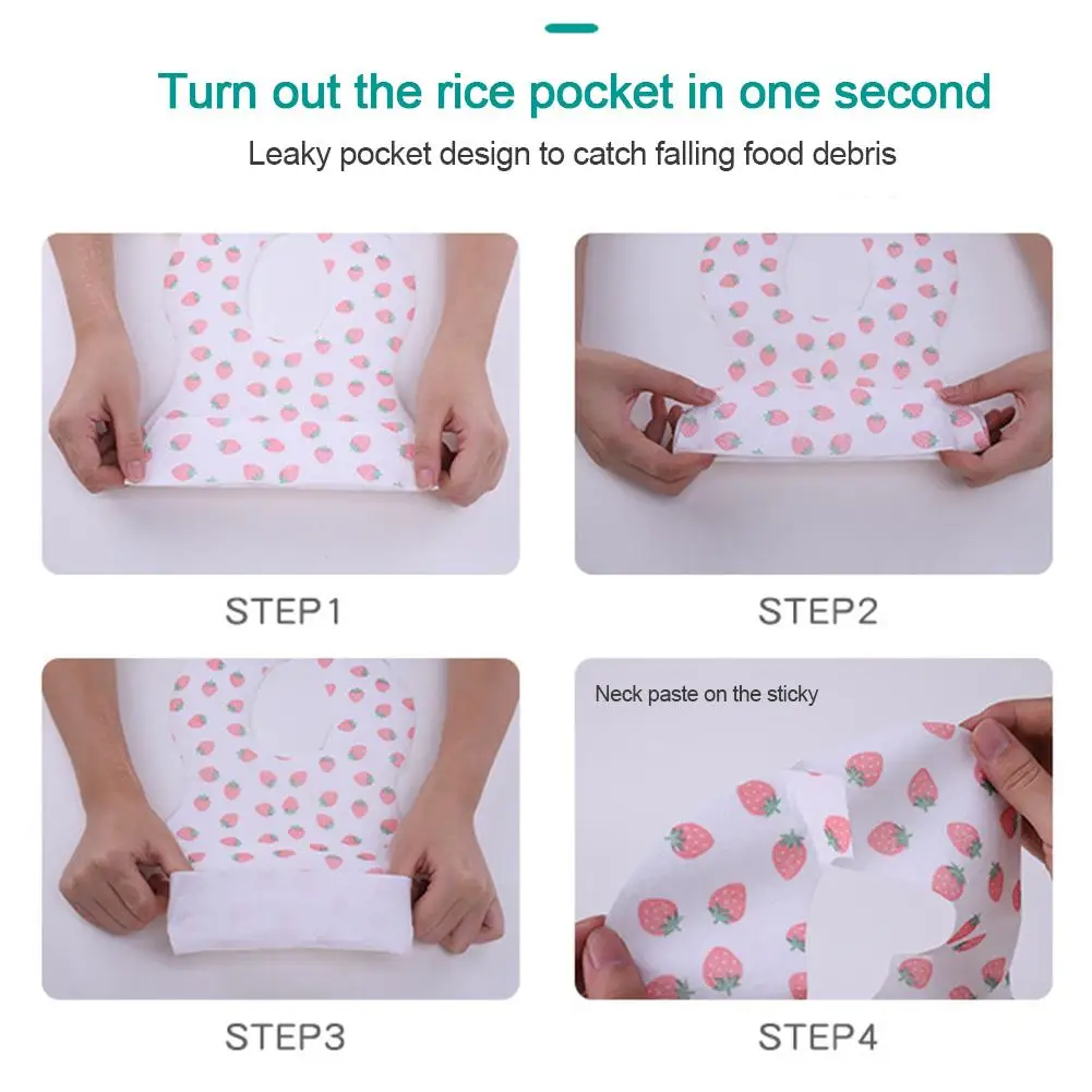 

Baby drooling bib keeps clothes clean, disposable bib non-woven children's bib 20 pieces (boxed) adjustable bib neckline