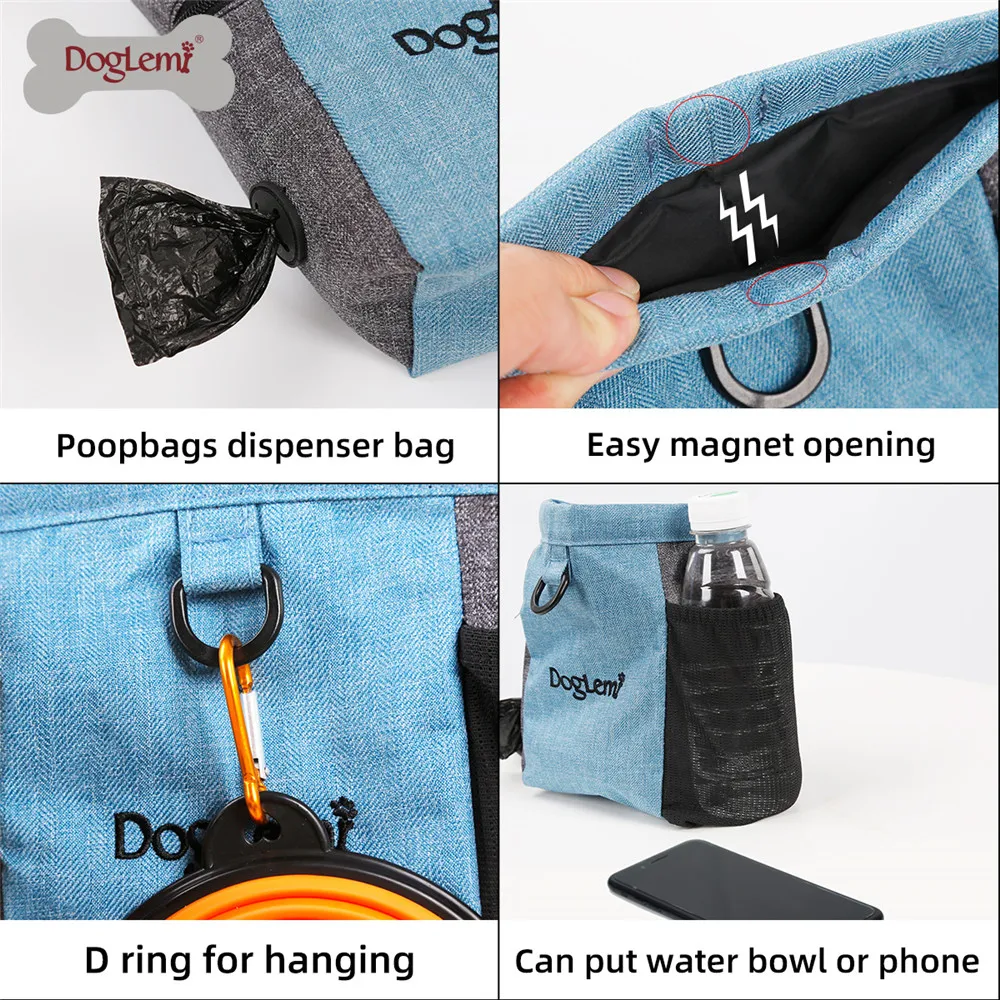 Professional pet treat dog pouch tote bag waist Multifunction training Helpers for dogs german shepherd mascotas |