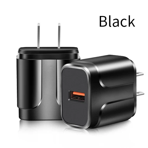 Быстрая зарядка 3,0 18 Вт USB зарядное устройство YKZ QC3.0 4,0 быстрое зарядное устройство ЕС вилка портативный мобильный телефон настенное зарядное устройство для iPhone Xiaomi samsung - Тип штекера: Black US