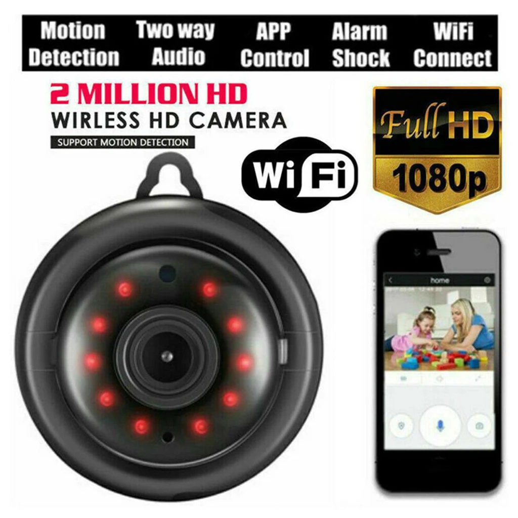 1080P Беспроводная мини WiFi ip-камера домашняя камера безопасности наблюдения ИК