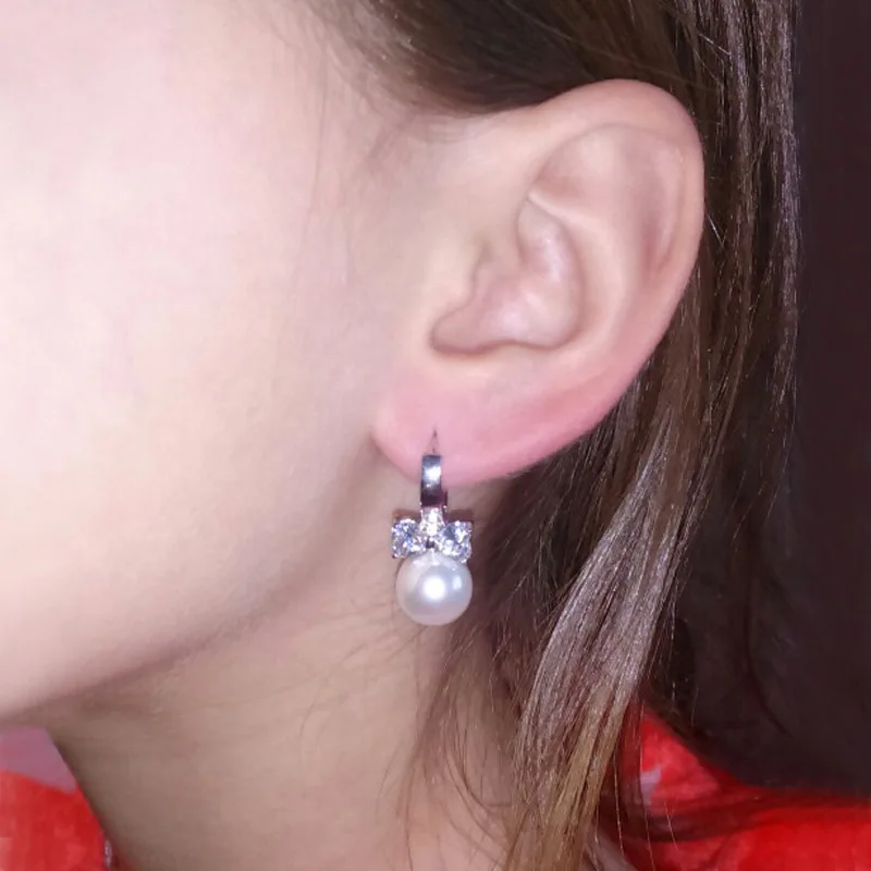 Женские серьги из белого жемчуга Genunie ювелирные изделия Oorbellen Boucle D'oreille Perle Aretes
