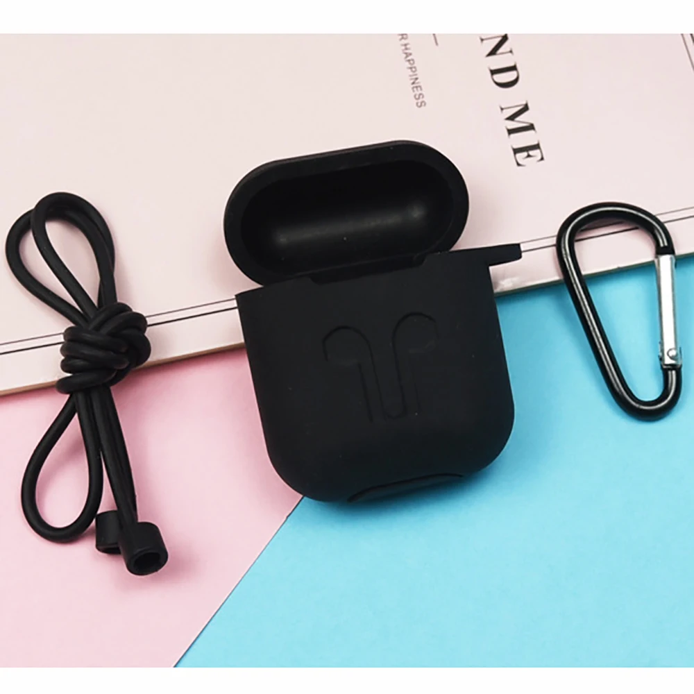4 шт Bluetooth наушники аксессуары комплект зацепленные наушники контейнер силиконовый чехол шейный канат ушной паз крюк колпачок для наушников-вкладышей для Airpods