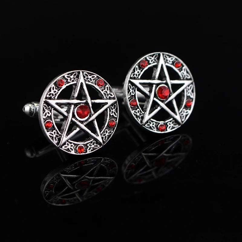 Сверхъестественные серии запонки пентаграмма ловушка дьявола Руна манжеты