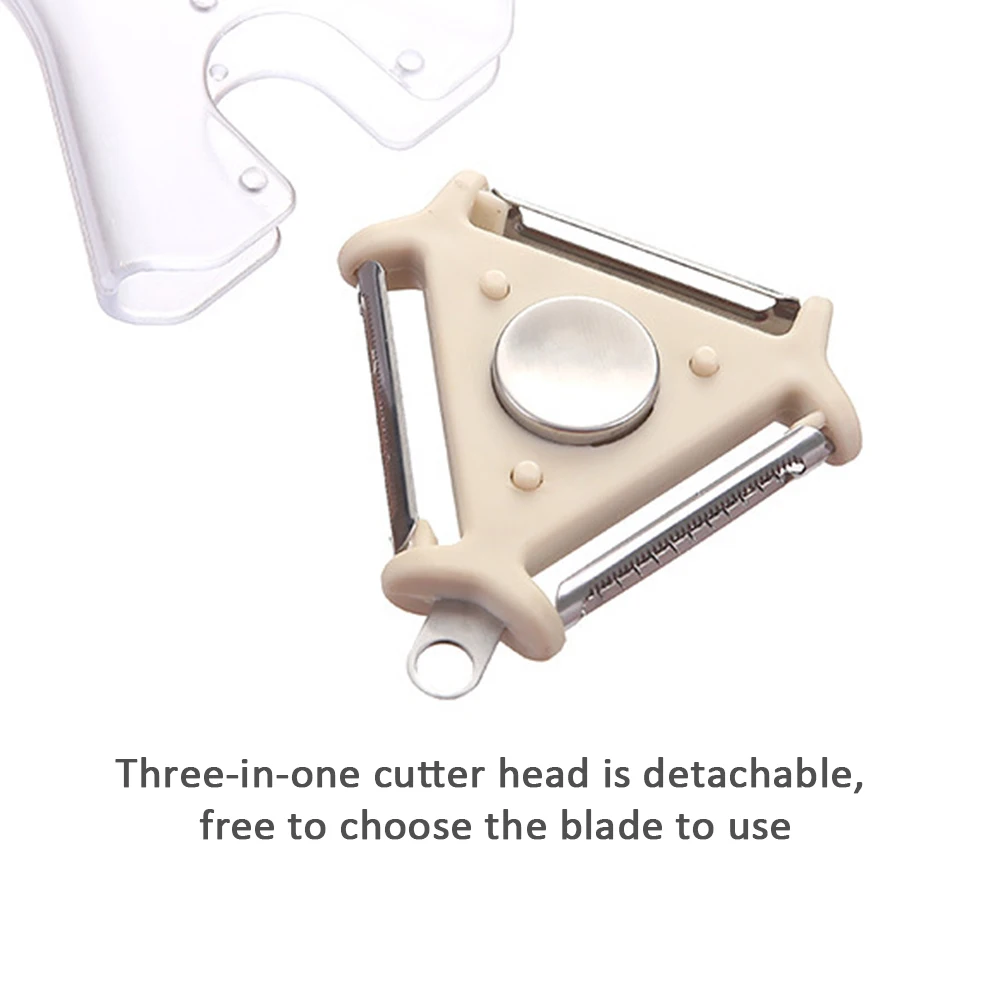 Многофункциональный вращающийся очиститель 3 в 1 Овощи фрукты нож морковь