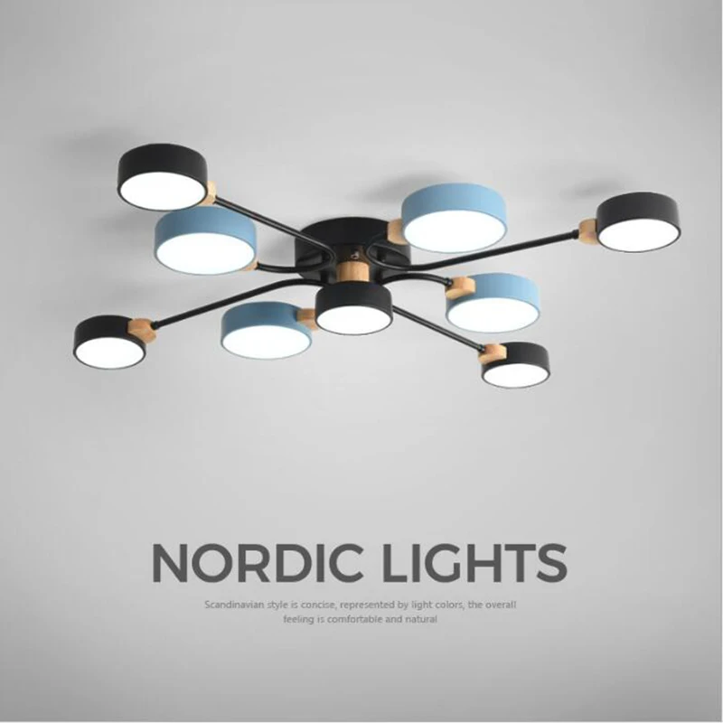 

Nordic Gray Chandeliers 5 7 9 Arms Modern Ceiling Lighting Fixture For Living Dining Room Restaurant Lamp