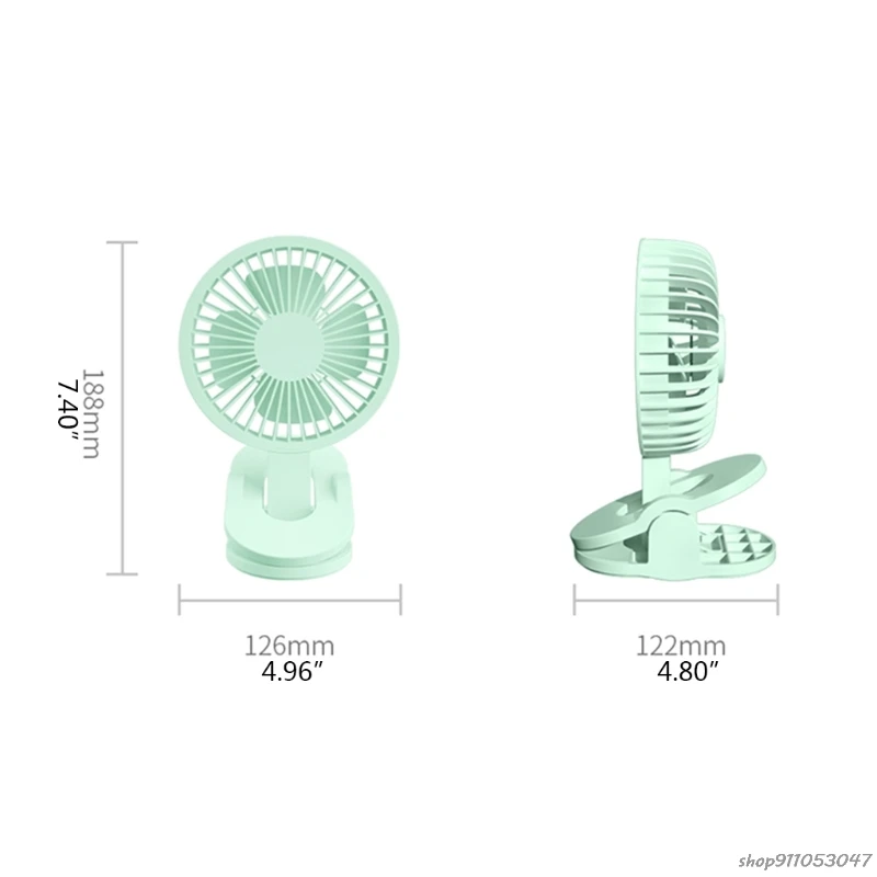 Портативный вентилятор охлаждения с 3 скоростями вращающийся на 360 ° 5 дюймов |