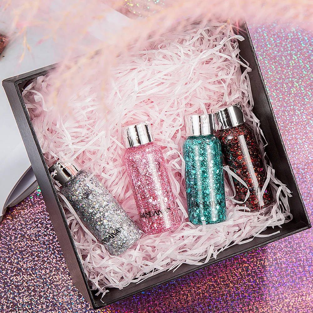

Diamond Sequins Eyeshadow Shimmer Glitter Nail Hair Body Face Glitter Gel Art Mermaid Flash Cream Sequins Festival Party Makeup