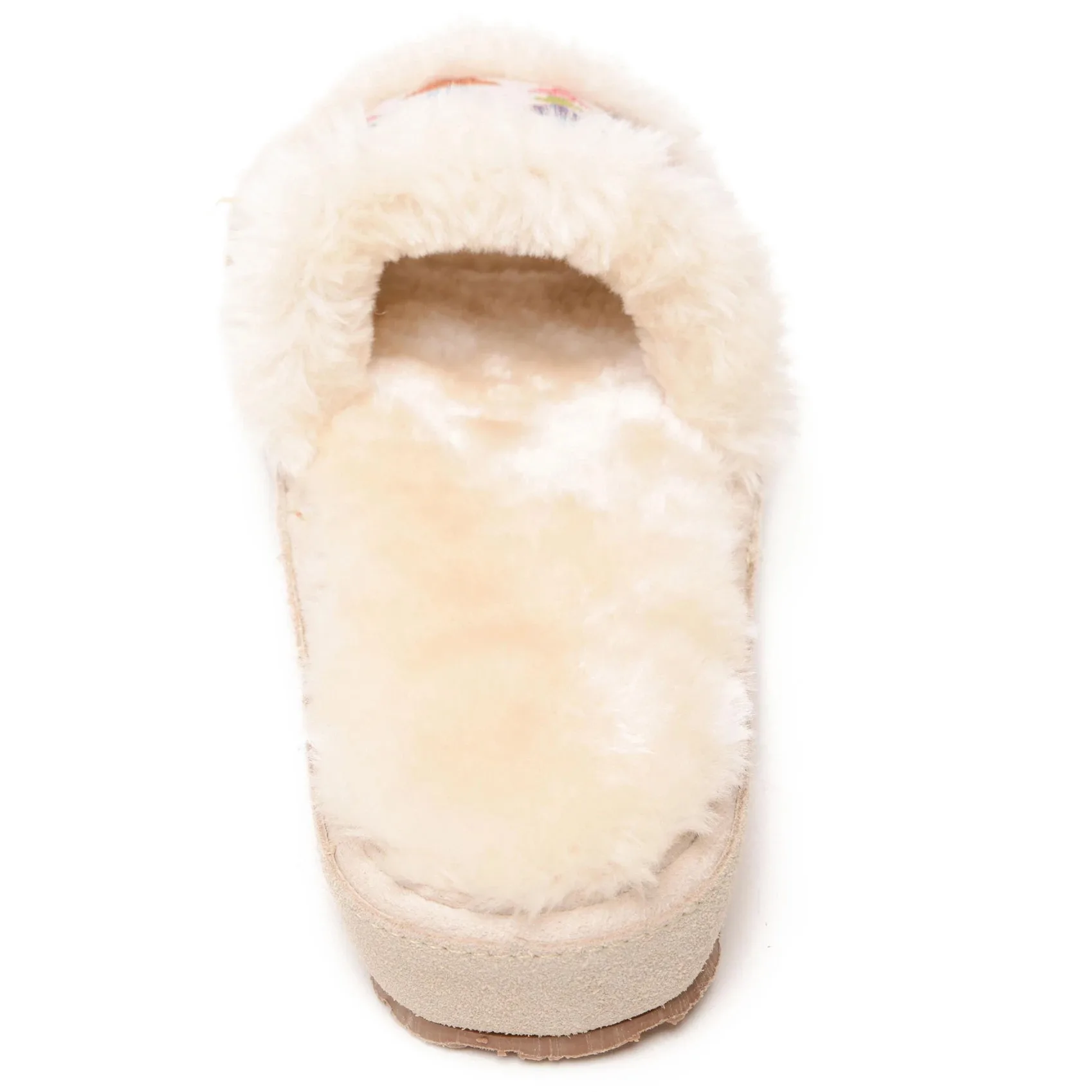 Женские домашние меховые тапочки Rainbow мягкие пушистые шлепанцы толстая плоская