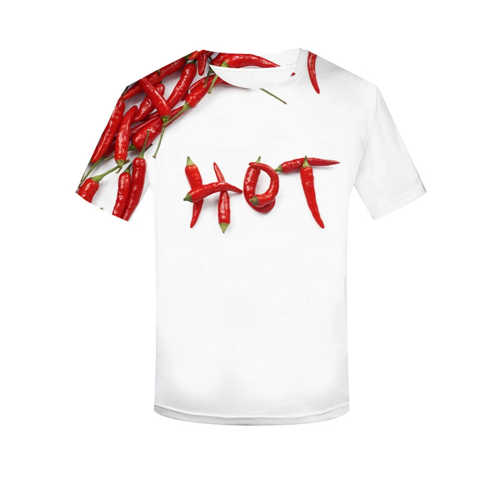 Еда Овощи 3D принт футболка забавная для мужчин/wo мужчин фруктовый класс короткий