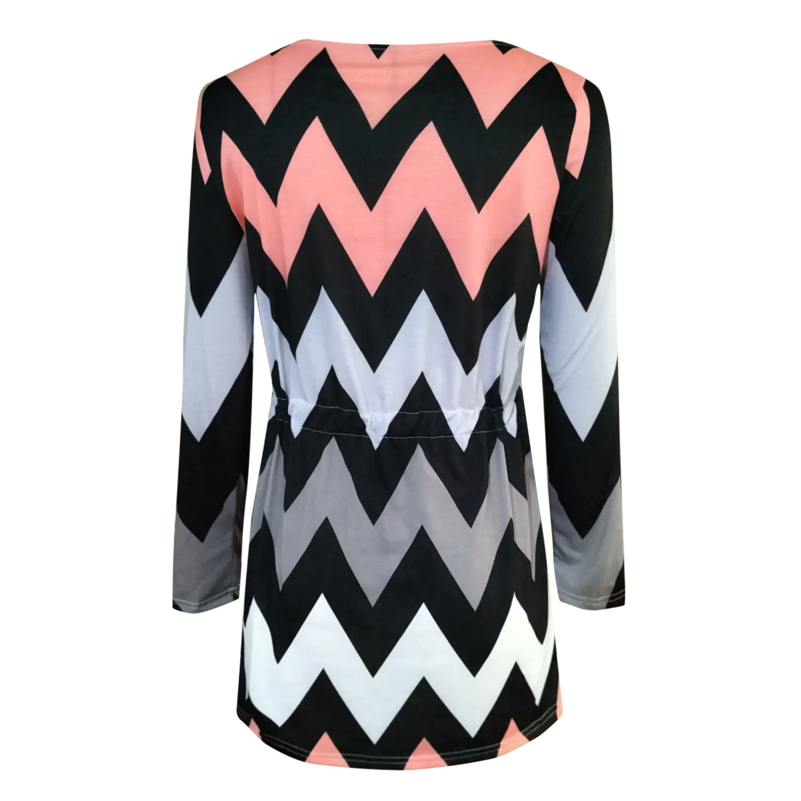 

Women Dress Long Sleeve Print Striped V-neck Drawstring Summer Party Casual Dress Punk Style Elegant Fashion Dress vestidos