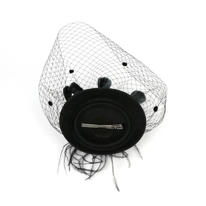 

JUNBOON Women Fascinators Hat Feather Mesh Headband Hairpin Hat for Wedding Party Headwear Accessories