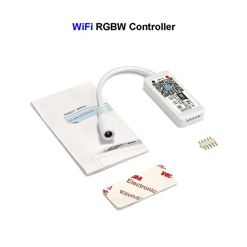 WiFi RGBW Светодиодный wifi RGB RGBW контроллер DC 5 в 12 В 24 в музыкальный контроллер от Amazon Alexa домашний телефон wifi светодиодный контроллер для светодиодной ленты 5050 - Цвет: WiFi RGBW
