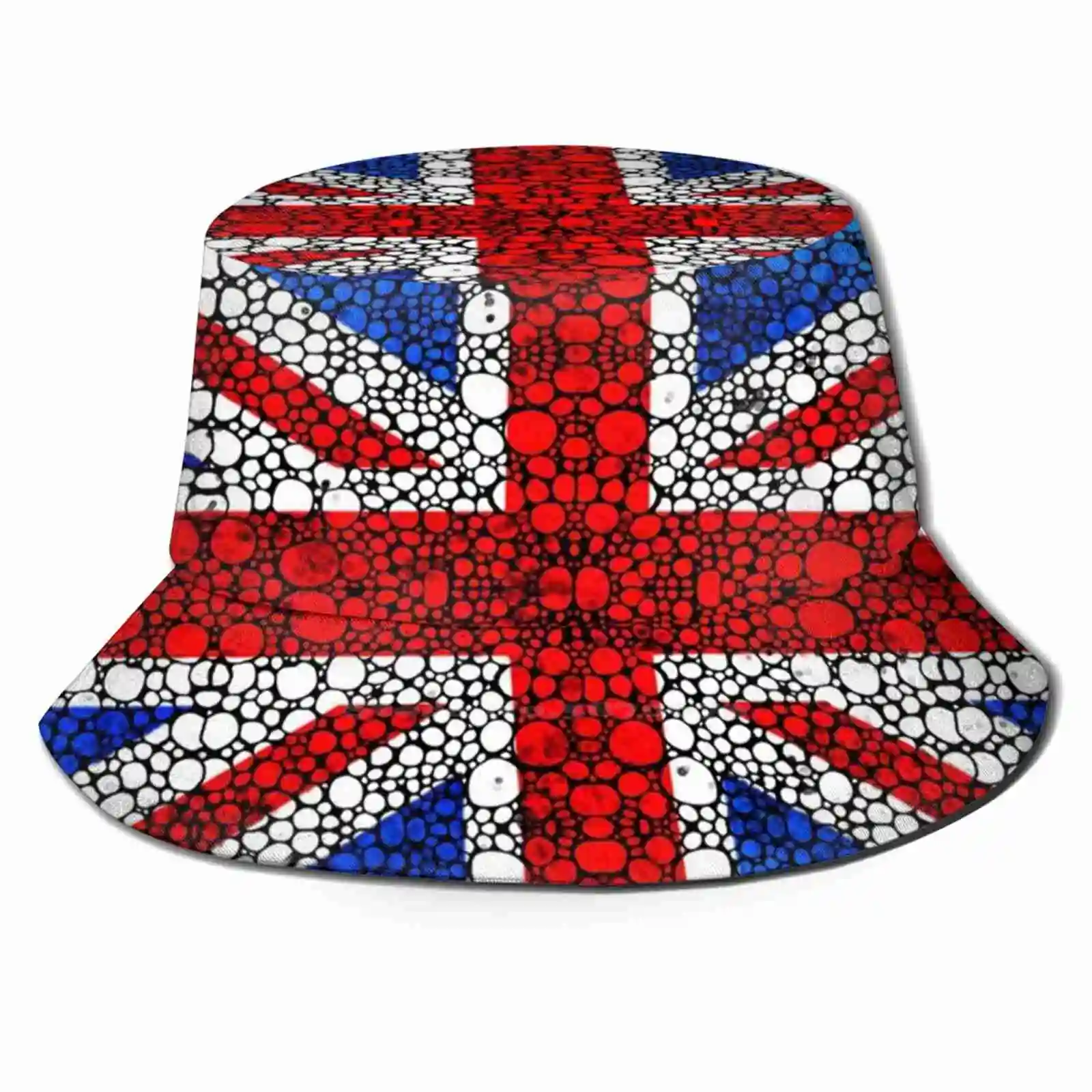 

British Flag-England-By Sharon Pattern Design Printed Travel Bucket Hats British Flag Flag Flags British Flags