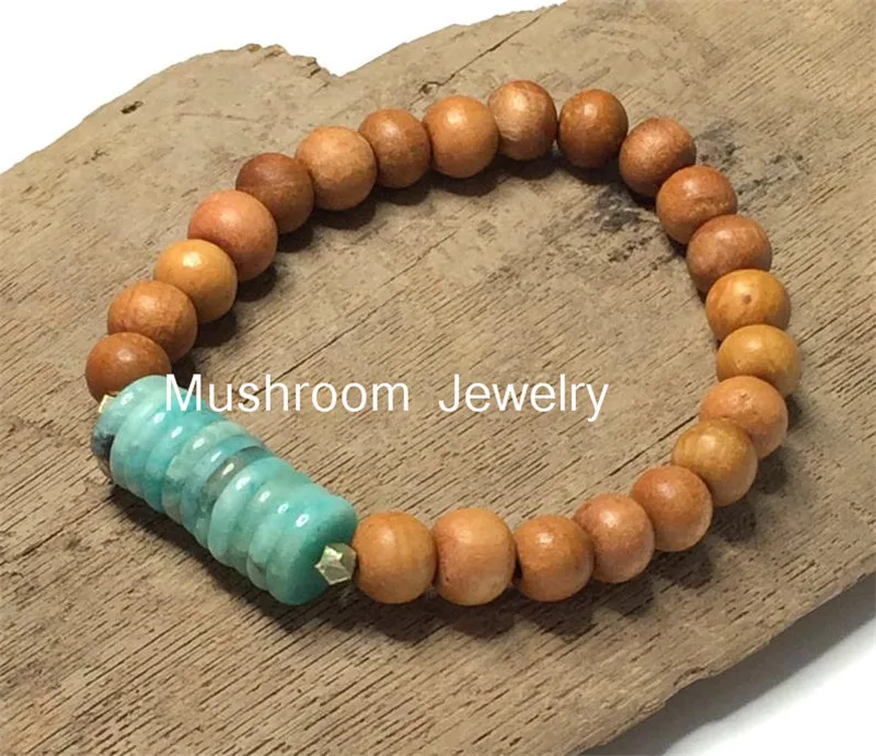 Classic 8mm Wooden Beads Bracelet Men Charm Natural Stone Braslets for Women Friend Yoga Prayer Jewelry