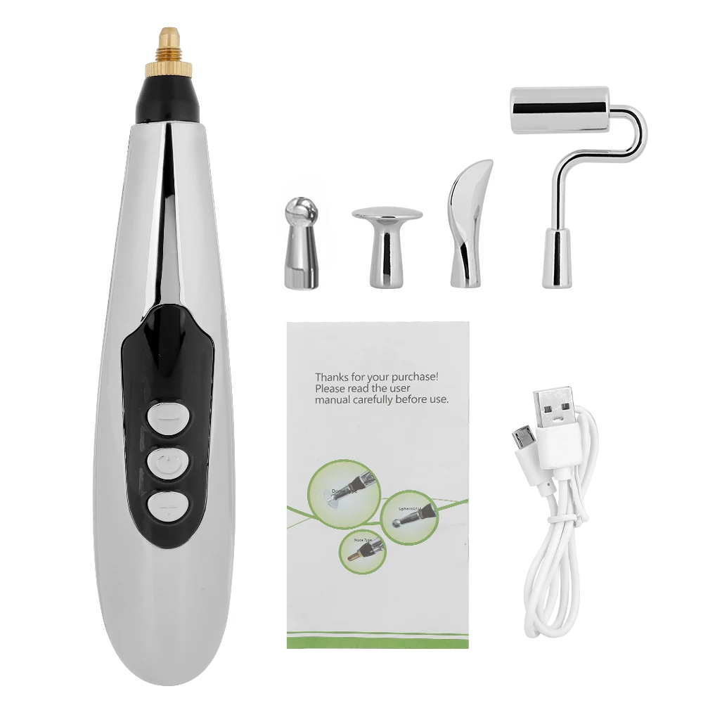 

9-Level Electronic Acupuncture Pen USB charging Electric Therapy Massage Pen Acupoint Magnet Heal Meridian Energy Pen 2020