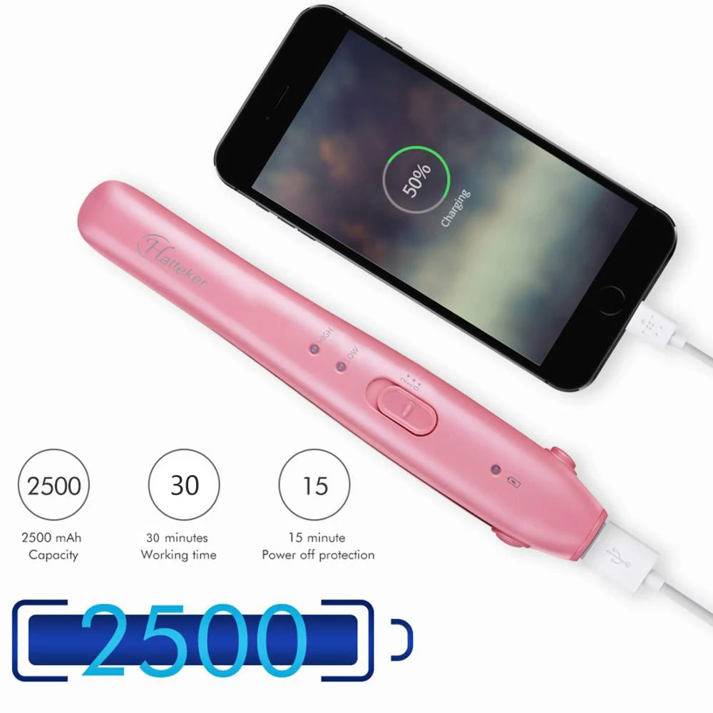Беспроводной мини-выпрямитель для волос с зарядкой от USB и портативные утюги