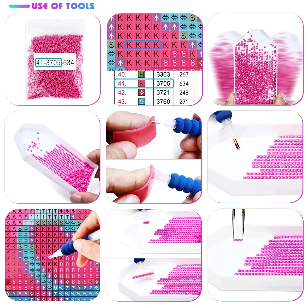 5D DIY алмазная живопись металлическая фигурка скульптура абстрактная фотография