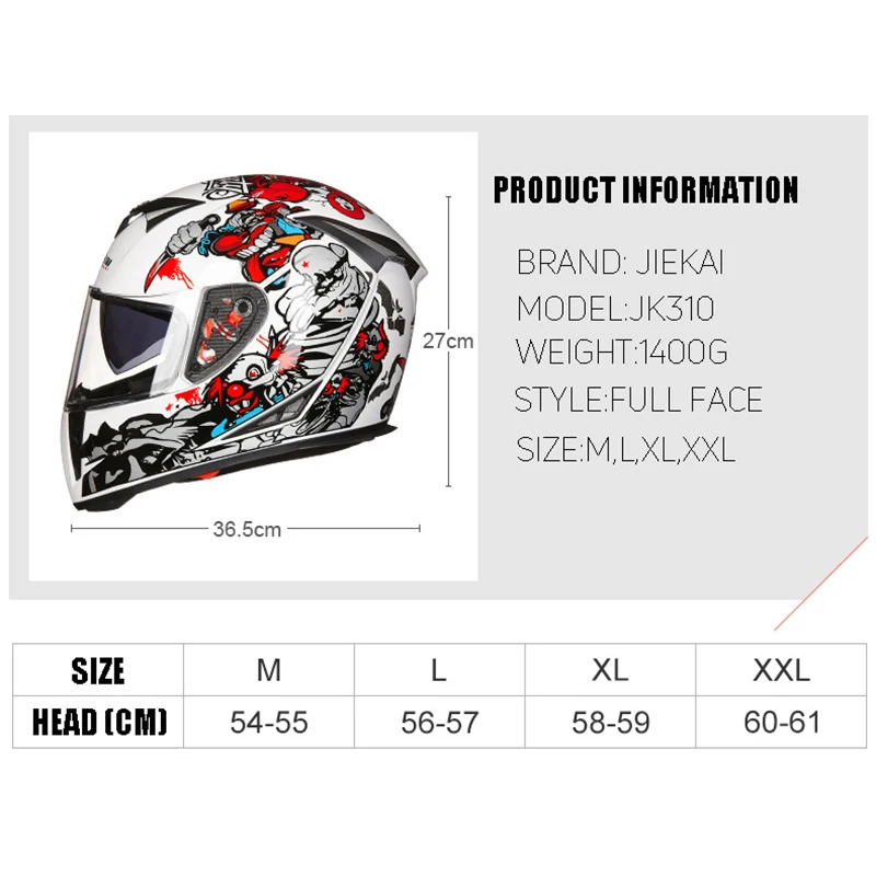 Шлем гоночный JK310 модульный строительный шлем закрытый на все лицо