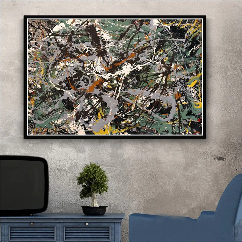 Oil Painting Canvas New Jackson Pollock Abstract Poster Prints Artist Art Wall Pictures For Living Room Home Decor | Дом и сад
