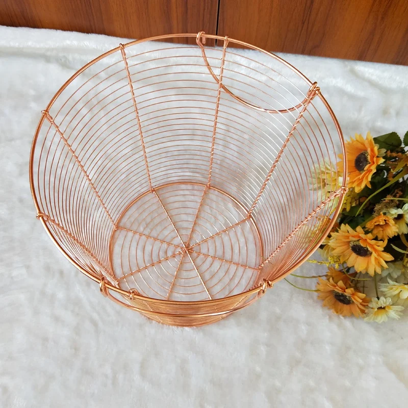 Корзина для хранения из медной проволоки корзина проволочной сетки бочка