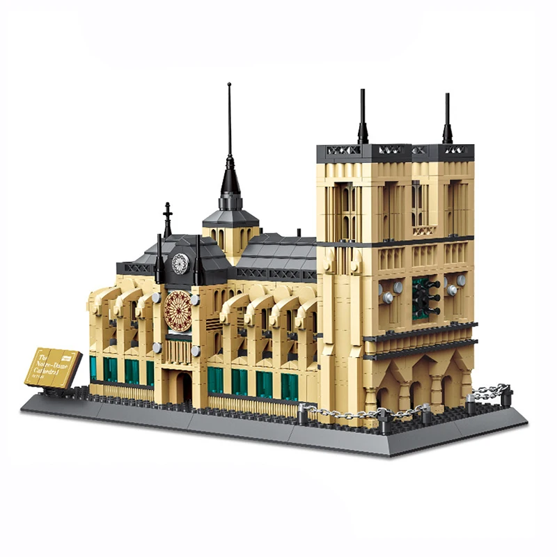 Современная архитектура Нотр дама Парижа Классическая Модель Skyline DIY