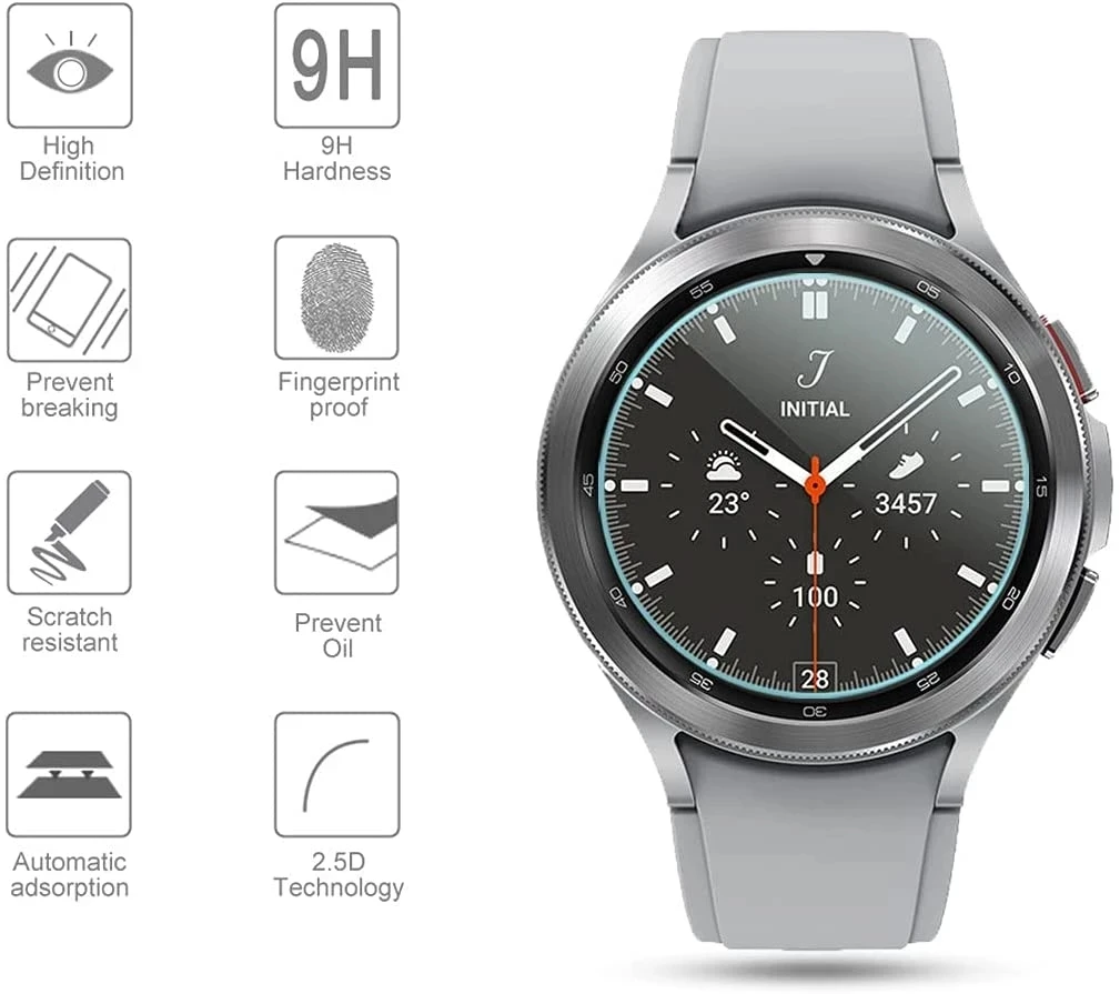 

Пленка из закаленного стекла для Samsung Galaxy Watch 4 44 40 мм Watch 4 Classic 46 42 мм HD Прозрачная пленка Защитные аксессуары для экрана