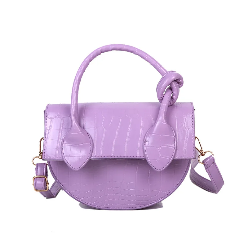 

New New Small Bag Women Joker Texture ins Messenger Bag Korean Crocodile Shoulder Handheld Saddle Bag