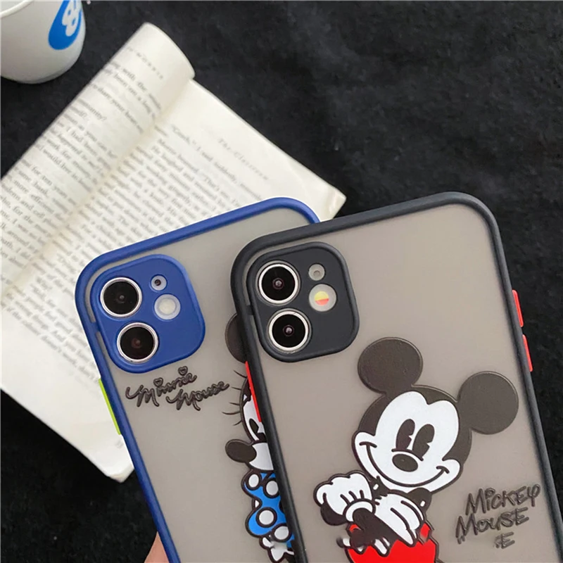 

Cartoon Cute Disney Mickey Minnie Phone Case for Iphone 11 Pro Max XS Max X XR XS 7 8 Plus Back Cover Silicone Soft Shell Coque
