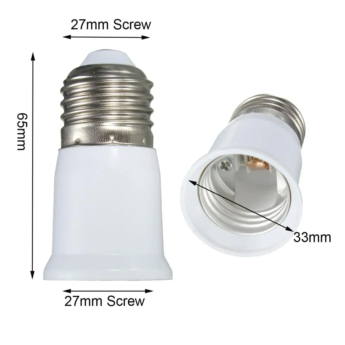 

LED Light Lamp Bulb Adapter Screw ES E27 To E27 Extender Base Holder Socket