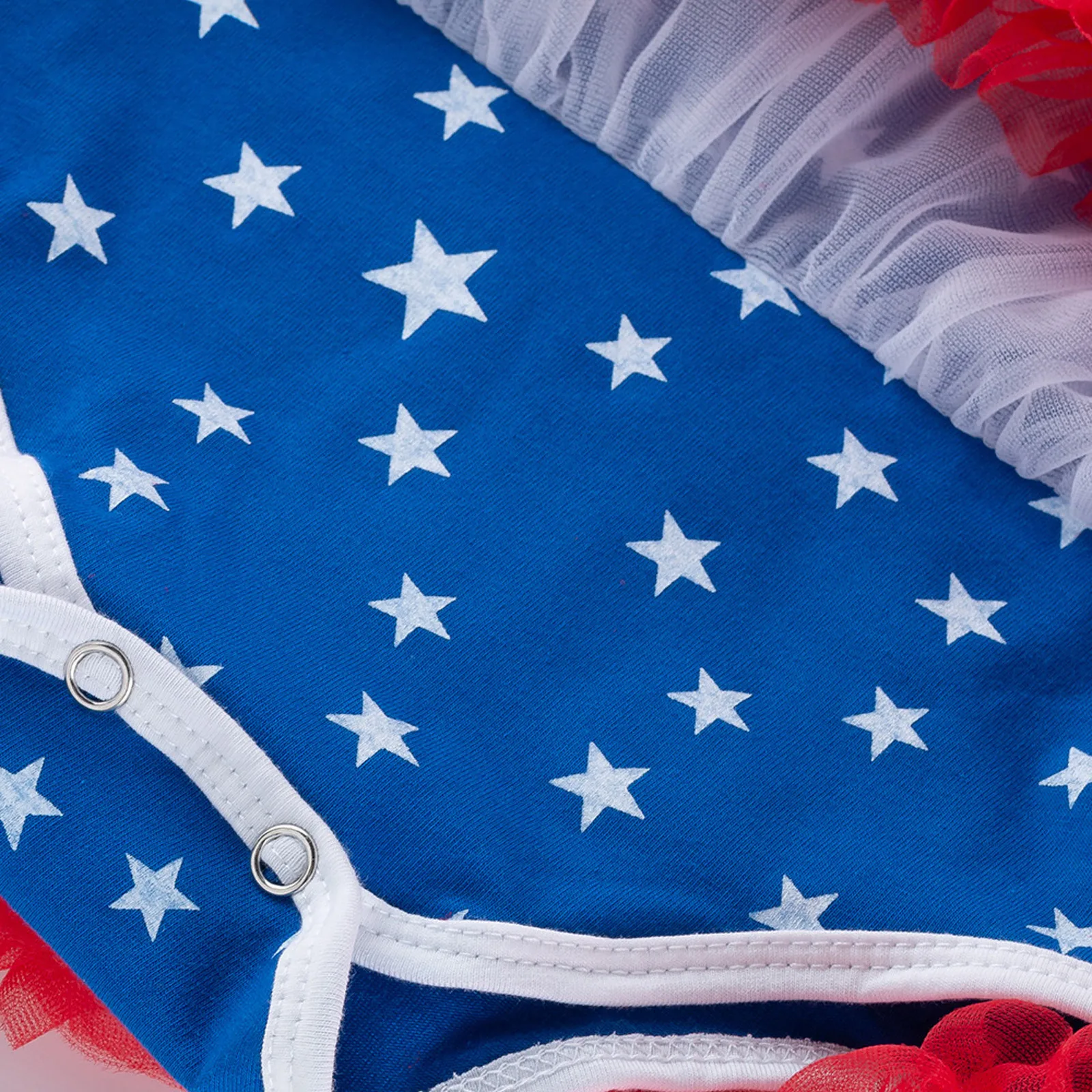 

Baby Girls Outfits Independence Day USA Flag Romper Headband Clothes Set