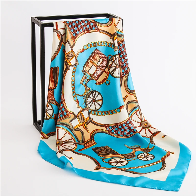 Роскошный брендовый женский шелковый шарф 2020 квадратные женские шали и